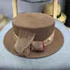Chapéu de Lã Retrô Outono e Inverno, Chapéu de Lã Fashionável Estilo Comutador, Chapéu de Feltro Quente Exquisito Estilo Britânico