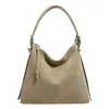 Bolso Hobo de Piel de Vaca Esmerilada 2025 Nueva Moda Bolso de Hombro Único Cruzado Gran Capacidad Bolso de Viaje para el Trabajo Bolso Tote para Mujer de Moda