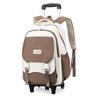 Mochila Escolar con Ruedas para Niños de Pez Natural para Estudiantes de Primaria Grado 3-6 Niñas de Secundaria Mochila de Doble Uso