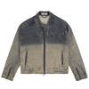Lanhai Roupas Masculinas 2025 Outono e Inverno Novo Zíper Casual Retrô Jaqueta Jeans Desgastada Lavada Indústria Pesada Homens da Moda