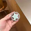 Soporte de Anillo Magnético Redondo Magsafe de Estrella de Cinco Puntas Creativo con Fuerte Adsorción, Airbag Retráctil de Escritorio para Mujeres