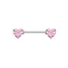 Anillos para Pezón Europeos y Americanos Transfronterizos de Acero Inoxidable 316L con Diseño de Goteo de Aceite, Barras Rectas con Forma de Corazón y Mariposa para Piercing Corporal