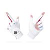 Guantes de Golf al por Mayor de Fabricante, Estilo Coreano, Guantes sin Dedos de Tela de Fibra para Mujer, Protección Solar, Transpirables, Compatibles con Pantalla Táctil