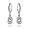 Lote mixto de varios estilos aretes de oro para mujer con colgante geométrico de circón microincrustado joyería de oreja de nicho de alta gama