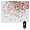 100 Adornos Metálicos para Uñas de Minerales Dorados y Plateados Remaches Metálicos de Semicírculo Accesorios para Uñas Base Plana Hemisferios Sólidos Bolas de Acero