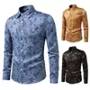 Otoño/Invierno 2026 Nuevo Talla Europea Amazon Camisa Casual de Manga Larga para Hombre Moda Transfronteriza para Hombre Camisa Estampada