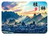 Paisaje del Río Li en Guilin, Montaña Nariz de Elefante, Torres Gemelas del Sol y la Luna, Campos de Arroz en Terraza de Longji, Imanes de Refrigerador de Vidrio, Decoración Cultural y Creativa de Souvenir Turístico