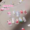 Celebridad de Internet Explosivo Dibujos Animados Accesorios para Uñas Lindo Mini Rosa Blanco Cerdo Página Mezclado Resina Accesorios para Uñas
