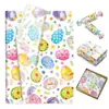 Papel de Copia Huevo de Pascua Wx259 17g Papel de Envoltura a Prueba de Humedad para Dulces de Regalo Huevo de Dibujos Animados Papel de Pera de Nieve
