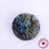 Labradorita natural de alto brillo pequeña margarita girasol Ankh pieza tallada piedra en bruto piedra lunar accesorio DIY colgante