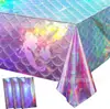 Nuevo en stock tema escamas de pez sirena plato de papel vaso de papel servilleta juego de vajilla suministros para fiesta