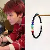 Pulsera de Piedra de Energía Colorida Estilo Mismo que Gd Quan Zhilong, Obsidiana, para Hombres y Mujeres, Diseño de Nicho de Alta Gama, Joyería de Moda de Lujo Accesible