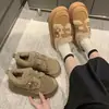 Zapatos Birkenstock de Peluche para Mujer 2025 Invierno Nuevos Zapatos Cálidos Engrosados para Mujer Zapatos de Algodón de Celebridad de Internet Botas de Nieve de Suela Gruesa