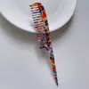 Alta calidad~ Peine minimalista coreano con textura de mármol, acetato, mango largo, cola puntiaguda, antiestático, para peinar el cabello, transfronterizo