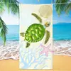 Tartaruga de Microfibra Lã Dupla Face Comércio Exterior Absorvente de Água Popular Toalha de Praia Secagem Rápida Estampa Digital Toalha de Banho Toalha de Praia