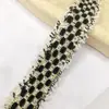 Renda Tecido Acessórios Novo Azul e Branco Elegante Veludo Elástico Flor Renda Artesanato de Gola Um Metro