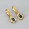 Pendientes de Circonita Verde Ovalada de Venta Caliente en AliExpress Pendientes de Moda Distintivos Pendientes de Botón de Diamante Pendientes Exquisitos para Mujer que Combinan con Todo