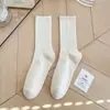 Calcetines de color para mujer, calcetines de algodón para danza moderna, medias de baile, color liso, color caramelo, color macarrón, longitud hasta la mitad de la pantorrilla, estilo japonés, combinan con todo