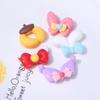 Superficie sólida brillante orejas de dibujos animados lindas diy pegamento crema funda para teléfono diadema accesorios para el cabello vaso de agua palo resina Goka