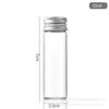 Tapa de Aluminio con Rosca de 22 mm Botella de Tubo de Ensayo de Vidrio Borosilicatado Botella de los Deseos Botella a la Deriva Vial Cilíndrico para Subenvasado