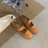 Primer Encuentro Jifa Estilo Francés Pequeña Fragancia Hada Punta Redonda Planas Mary Jane Zapatos Tipo Frijol Mujer 2026 Nuevo Estilo Boca Baja Suela Suave Mary Jane Zapatos Tipo Frijol