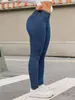 Fábrica de Fonte de Comércio Exterior da Amazon Temu Jeans Skinny Stretch Apertados para Mulheres, Dropshipping de Peça Única