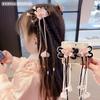 Accesorios para el Cabello Hanfu Infantil, Pasadores de Lazo Estilo Antiguo, Pinzas para el Cabello Hechas a Mano con Borlas para Niñas, Tocados para el Baile de Año Nuevo de Niñas Pequeñas