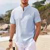Nueva Camisa Polo Tejida de Textura Suelta Retro para Hombre Verano 2025 Camiseta Retro con Cuello de Solapa Mangas Cortas Transpirable