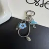 Colgante de hongo estilo Ins, cadena de hueso de serpiente con forma de flor, correa para teléfono, llavero, accesorio para bolsa de cámara CCD para niñas