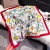 Primavera 2025 Nuevo Pañuelo Moda Estilo Occidental Combinable Cuadrado Pequeño 70cm Pañuelo Decorativo Protección Solar Chal de Viaje Mujer