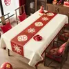 Mantel de Mesa para Año Nuevo con Recortes de Papel de Flores Nacionales, a Prueba de Aceite e Impermeable, Nuevo Modelo 2026, Año del Caballo, Arreglo Decorativo Festivo Rojo Estilo Chino