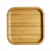 Venta al por mayor del fabricante Bandeja de bambú estilo japonés Plato para barbacoa, ensalada, fruta seca Plato redondo para frutas y bocadillos Plato para pizza Postre