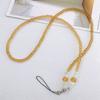 Nuevo Cordón Transparente de Cristal Trabajo Hecho a Mano con Perlas Cadena Larga para Colgar en el Cuello Funda de Teléfono Móvil Cadena para Colgar de Pareja Material para Mujeres