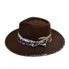 Tendencia de personalidad de la moda europea y americana transfronteriza sombrero de fieltro diseño original sombrero fedora temperamento británico sombrero de lana outlet de fábrica