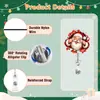 Porta credencial retráctil navideño con cordón, Papá Noel, Reno, Clip retráctil para credencial de acrílico, Porta identificación de oficina para personal médico