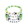 Pulseiras com Pingentes de Coração de Basquete e Futebol Mais Vendidas da Amazon para Homens e Mulheres, Joias Estilo Esportivo, Pulseiras Elásticas de Argila Macia