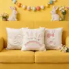 Funda de Almohada de Pascua de Amazon Sin Relleno Felpa PV Conejo Cojín de Sofá para Sala de Estar Fabricante Al por Mayor