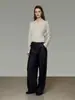 Suéter tejido de manga larga estilo francés UNSSPOKEN para mujer, cuello en V, jersey, elegante, de alta gama, diseño de nicho, top estilizado
