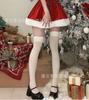 Veludo doce lingerie sexy novas roupas de Natal xaile doce cintura-apertado atmosfera Ano Novo vermelho roupão de batalha