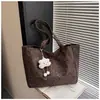 Grande Capacidade Dropshipping Transfronteiriço 2026 Nylon Outono/Inverno Nova Bolsa de Mão Elegante com Textura de Estampa de Leopardo Bolsa Tote de Ombro para Mulheres