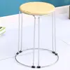 Taburete de Moda de Lujo Ligero para Uso en el Hogar, Taburete Engrosado para Dormitorio, Taburete Duradero para Adultos para Sala de Estar, Taburete de Hierro para Adultos, Taburete Pequeño