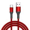 Cable de datos de carga rápida tejido de nailon para teléfono móvil tipo C Huawei Samsung, cable de carga súper rápida en stock