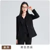 Atuendo profesional: conjunto de blazer y pantalón, colección otoño 2026, traje azul marino para mujer, adecuado para figuras petite, atuendo para entrevista y examen