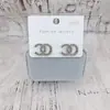 Pendientes de alta calidad para todo tipo de atuendos, pendientes de moda para hombres y mujeres, letras de pedrería, todo a juego, pasador de plata s925, accesorios de aleación