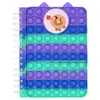 Bobina pop de burbujas de silicona, cuaderno de silicona con orejas, cuaderno de desratización, fabricantes, venta al por mayor