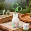 Llavero Colgante de Conejo con Flor Flocada Creativo, Decoración de Mochila Estilo Mejor Amigo, Lindo Regalo, Venta al por Mayor de Artículos Pequeños