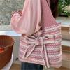 Bolsa de punto de gran capacidad para mujer 2023 Nuevo Otoño Coreana Simple Bolso de hombro cruzado Bolso tote de celebridad de internet Bolso de mano