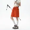 Shorts cargo esportivo casual leve estilo americano soltinho de verão 2026 novo para mulheres petite de Jack Chuan Yang