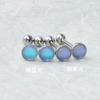 Aurora Belleza Piercing para Lengua Acero de Titanio Rosca Externa Flash Cómodo Bonito Piercing para Lengua Anillo para Lengua Decoración para Lengua Nuevo