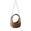Cesta colgante de flores de paja hecha a mano Pastoral para colgar en la pared Plantación verde Maceta para flores carnosas Arte de la personalidad Cesta colgante de sauce multicapa